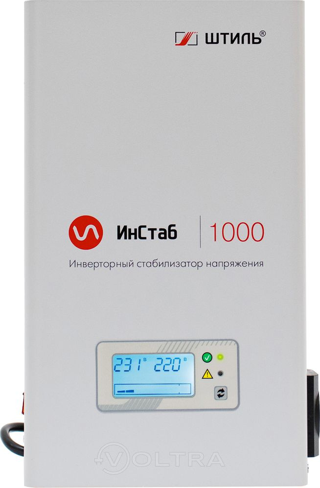 Стабилизатор напряжения инстаб IS1000 800вт 1000ва белый