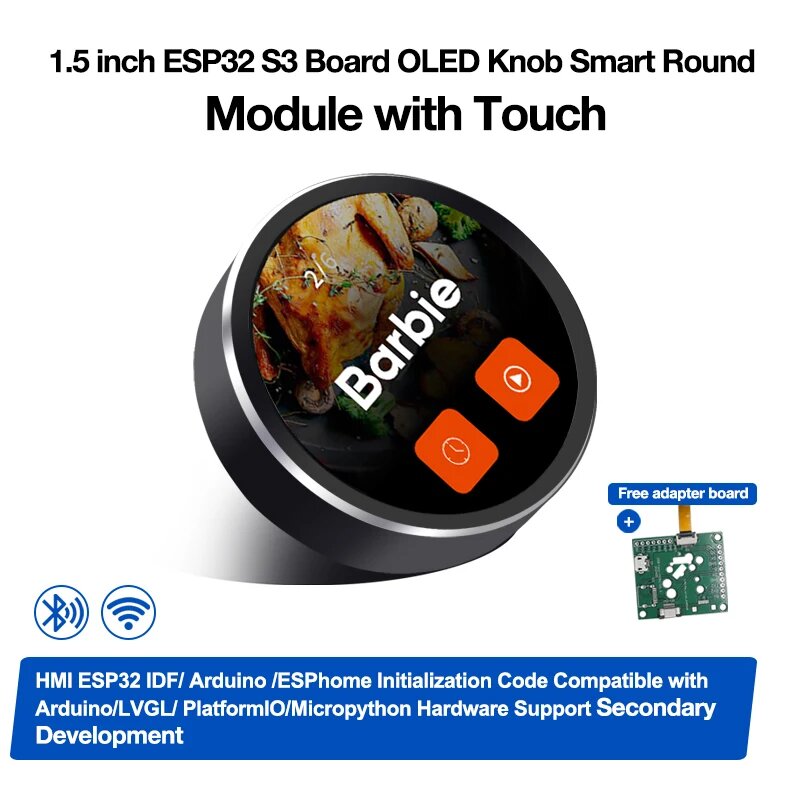 ESP32LVGL 1,28 дюйма OLED-дисплей модуль для Arduino, ESP32BlackOLED1.5