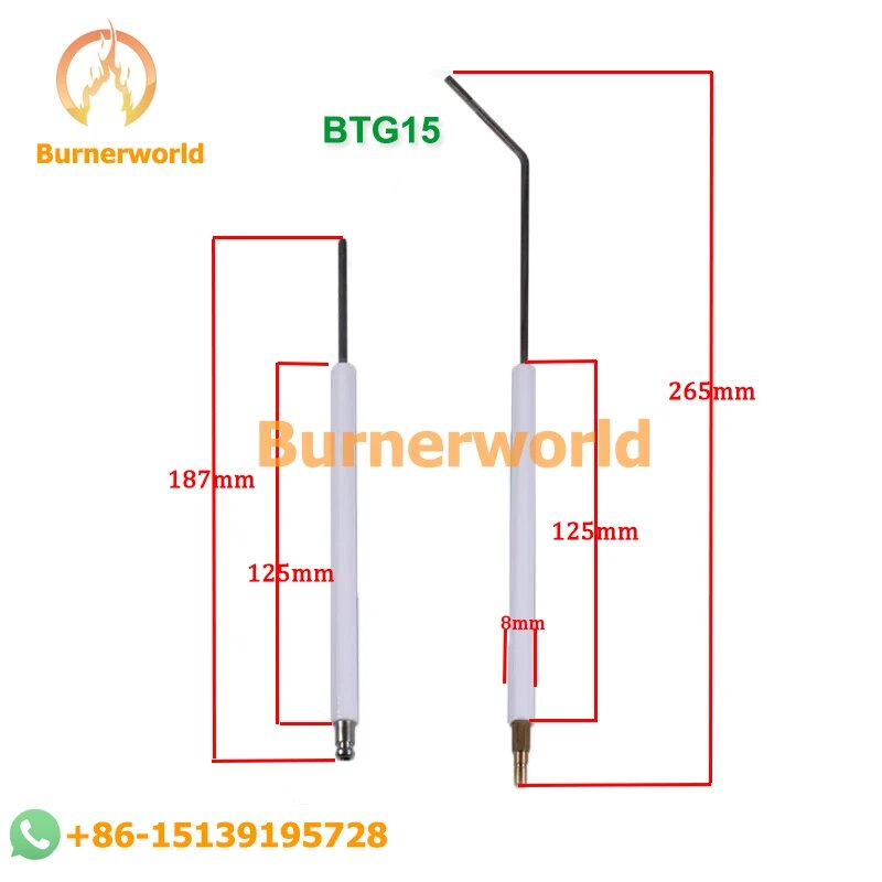 Baltur BTG15 Электрод зажигания Ионный зонд Газовая горелка Керамический электрод BALTUR Зонд обнаружения пламени