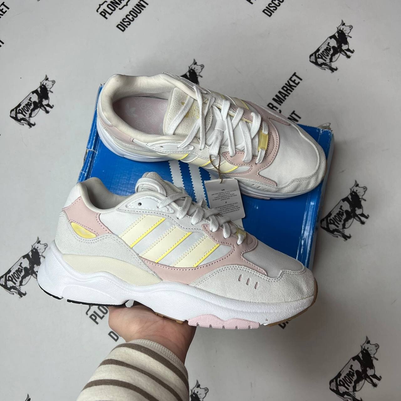Кроссовки adidas Retropy F90, размер 43 eu / 10,5 US / 27,5 см, белый/бежевый/розовый