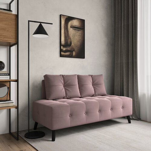 Изображение товара Диван прямой Манхэттен без подлокотников, на кухню, в офис, в зону ожидания, пудра