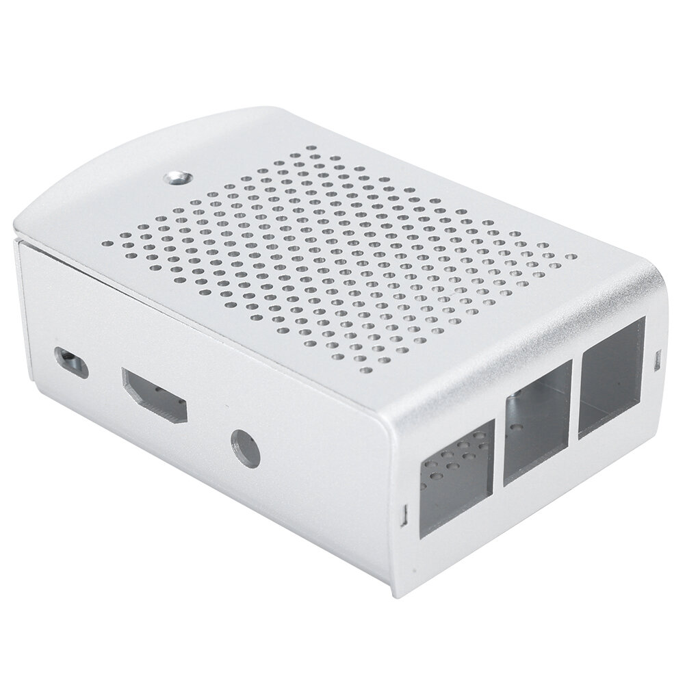 Алюминиевый корпус для Raspberry Pi 3B и 2B, охлаждающий и защитный, серебристый