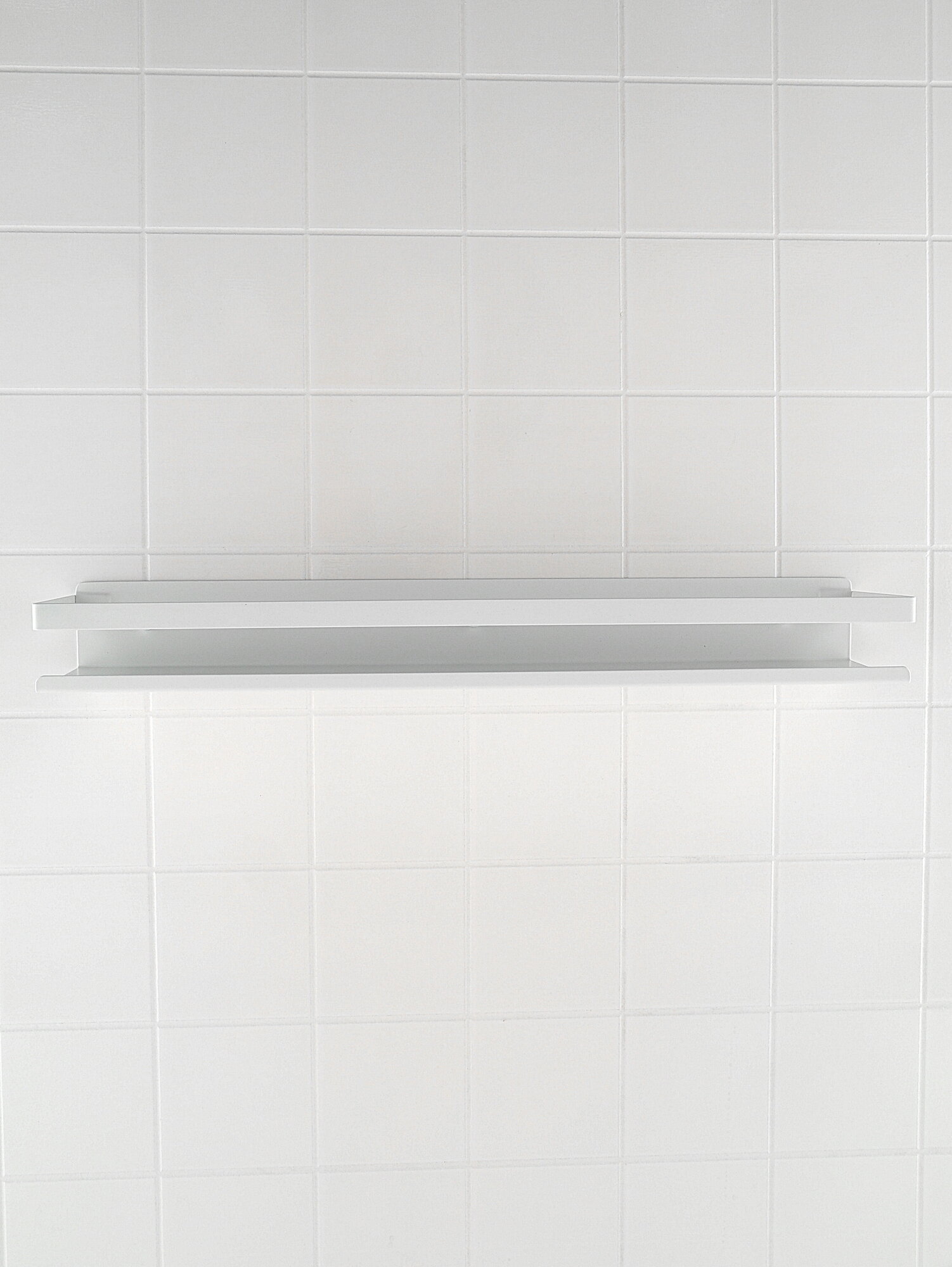 Полка для ванной Diadonna, нержавеющая сталь, цвет белый, матовая, крепление дюбелями — фото 1