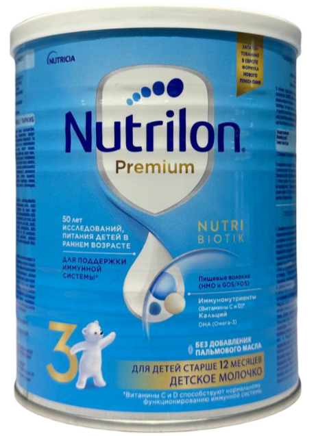 Смесь Nutrilon Premium 3, с 12 месяцев, без пальмового масла, 400 гр