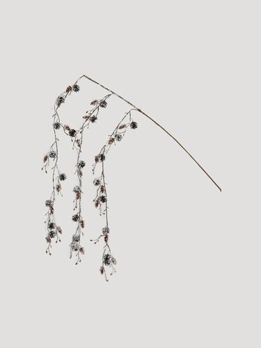 Изображение товара Ветка декоративная, 60 cм, акрил/металл, Ледяная ветка с шишками, Conifer delice