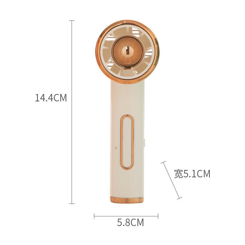 Ручной турбовентилятор без лопастей mu032 со встроенным аккумулятором и 2 скоростями желтый белый