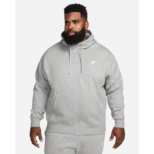 Толстовка спортивная NIKE, размер M, серый толстовка nike sportswear club fleece men s full zip hoodie размер xl черный