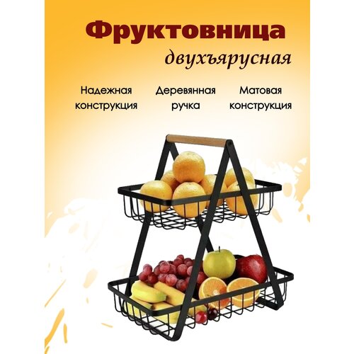 Фруктовница YIWU, корзина для хранения, черный