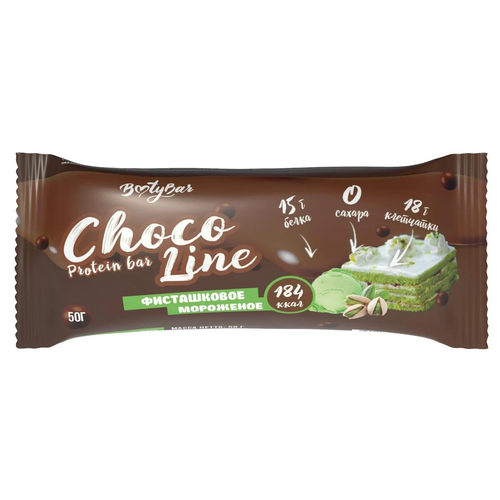 Bootybar Choco Line 50 г x 20 шт Фисташковое мороженое