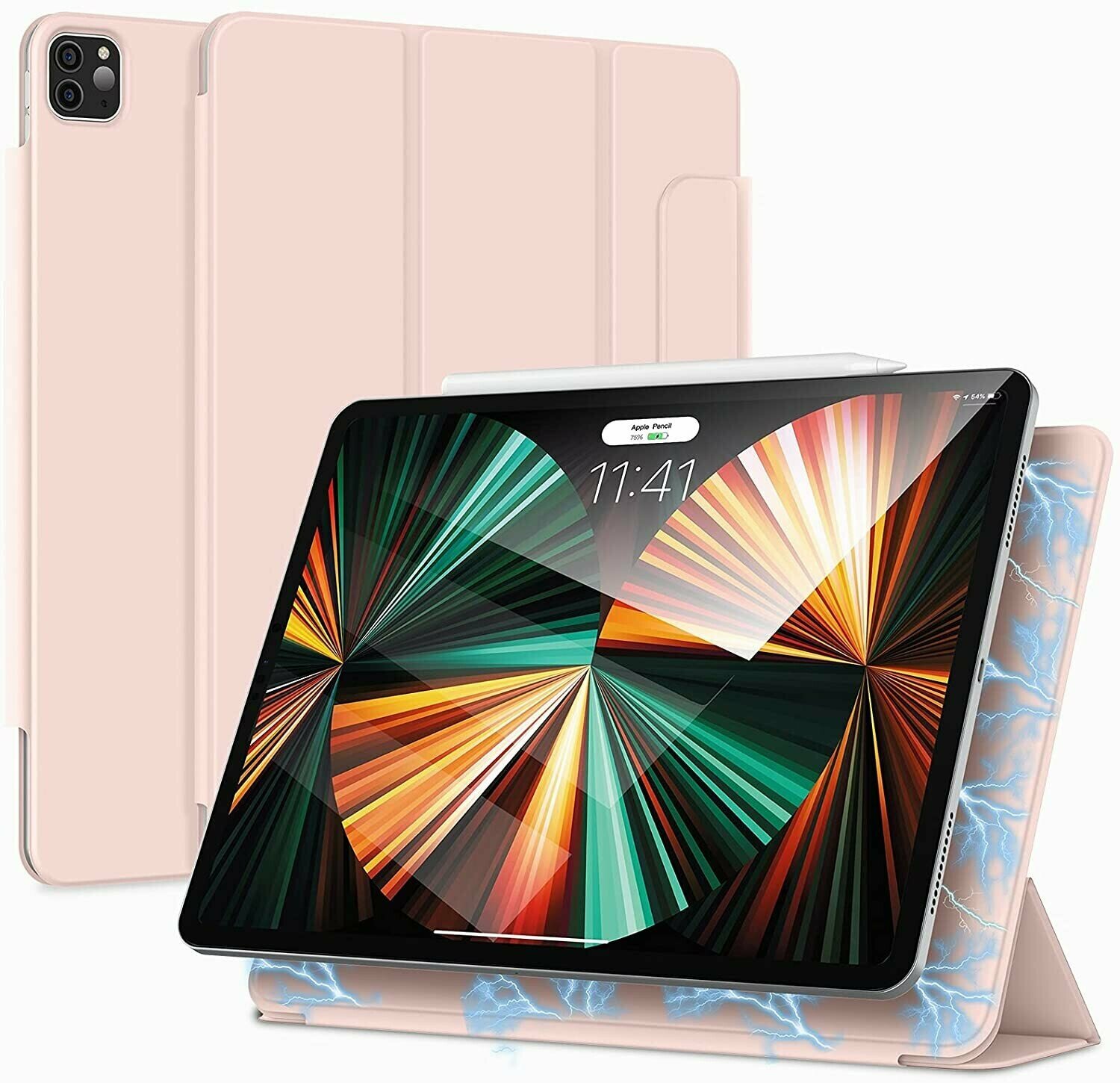Чехол Smart Folio подставка для планшета Айпад Apple Ipad Pro 12.9 Inch 3rd 4th 5th 6th Gen 2018-2023 Ультратонкий магнитное крепление держатель стилуса