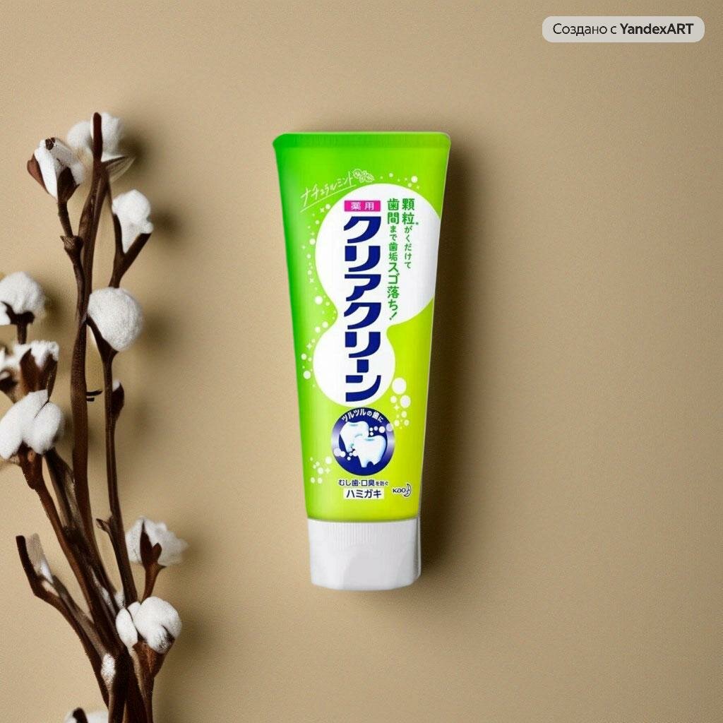 Зубная паста с микрогранулами KAO Clear Clean Natural Mint вкус мяты (120 г