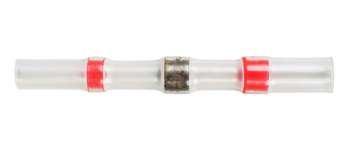 фото Кембрик термоусадочный под пайку L-40 мм 0.5-1.0 мм кв красный усадка в 2 раза