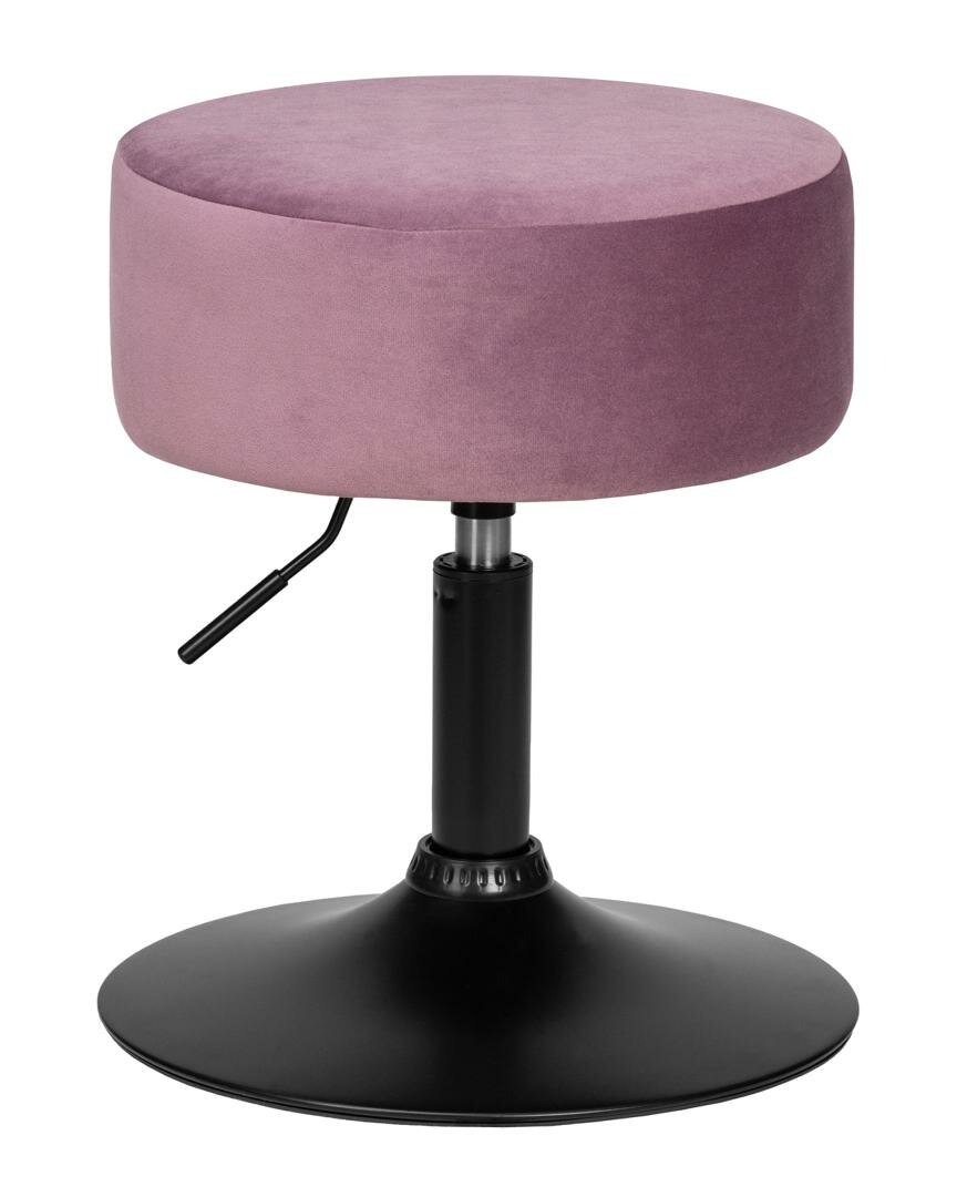 Пуф DOBRIN Пуф DOBRIN DANNY BLACK пудрово-сиреневый велюр (MJ9-52) арт. LM-2050_B-M_V-MJ9-52