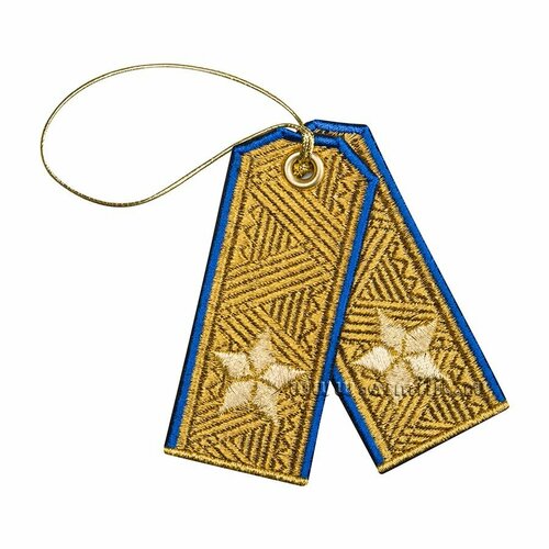 Вышитый брелок-погоны Генерал-майор ВДВ