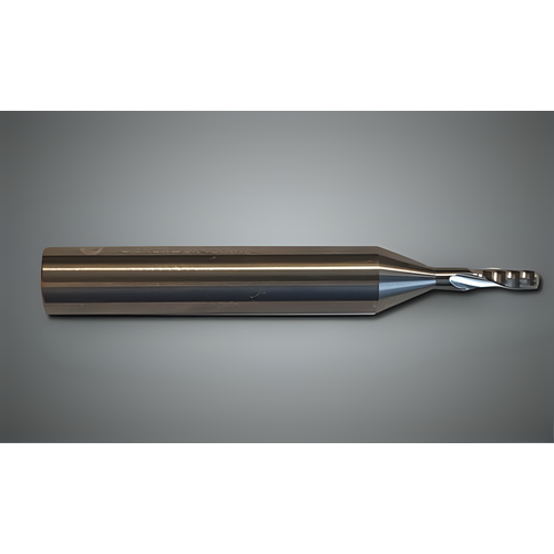 Твердосплавная фреза 111H-0206 по пластику и высококачественным пластикам | Серия-111H: Твердосплавные О-образные однозаходные спиральные фрезы с зеркальной полировкой наклона угла (выброс стружки вверх)