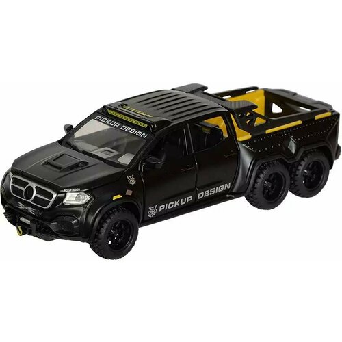 Модель машины Mercedes-Benz X-class EXY 6x6 1:28 21см свет, звук, Инерционный механизм 37647 машинка инерционная mercedes benz x class exy 6x6 модель 1 28 21см звуко световые эффекты 1 шт