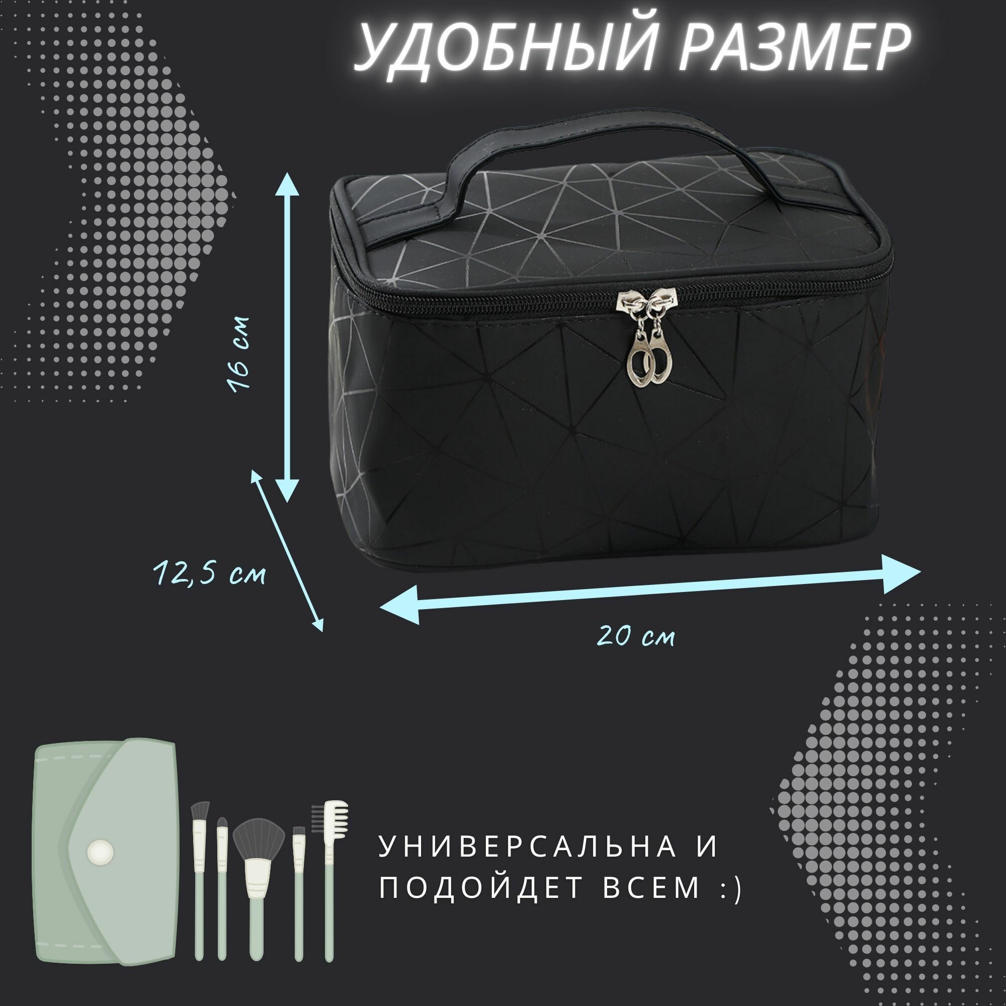 Косметичка 12.5х16х20 см