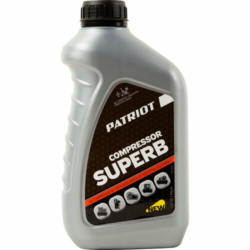 масло patriot supreme hd sae30 4t 0 946л 850030598 Масло для компрессоров Patriot, 1 л