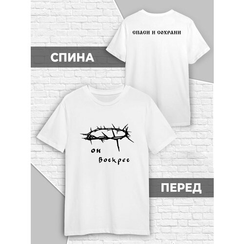 фото Футболка, размер xs (42-44), белый printech