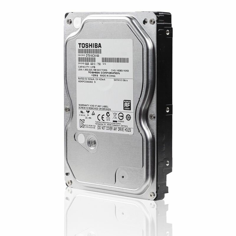 1Тб Жесткий диск 3.5" Toshiba DT01, SATA III, 7200 rpm (DT01ACA100)