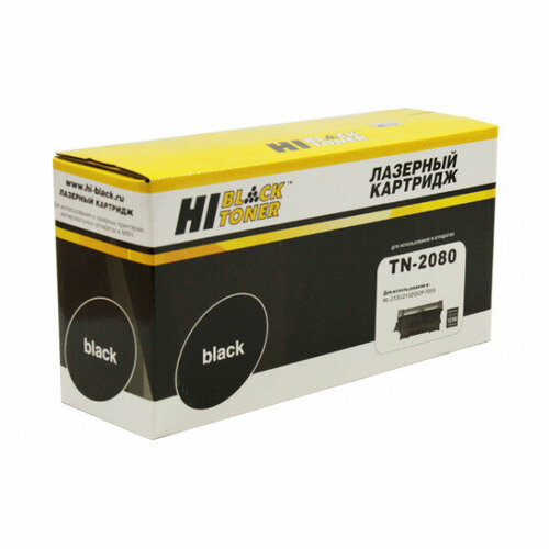 Тонер-картридж Hi-Black (HB-TN-2080) для Brother HL-2130/DCP7055, 1,2K фотобарабан dr 2080 для brother dcp 7055r hl 2130r hl 2130 dcp 7055 dcp 7055wr galaprint