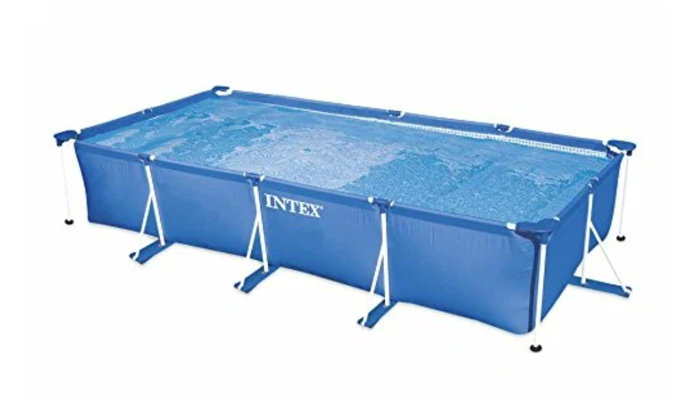 Бассейн каркасный прямоугольный 450х220х84, 7127 л, серии Rectangular Frame Pool, для всей семьи летний 28273 Intex