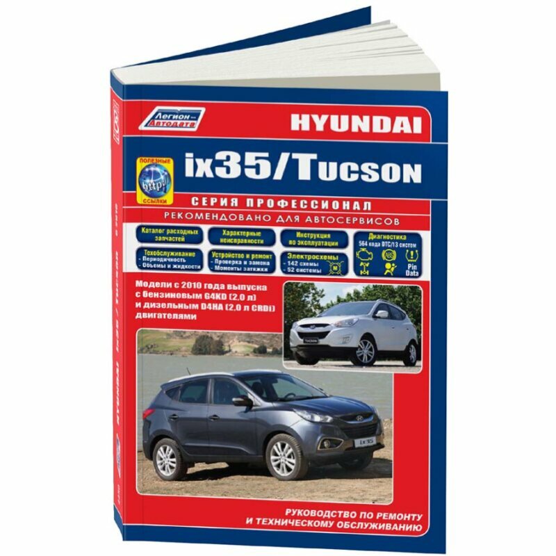 Hyundai ix35 / Tucson. Модели c 2010 года выпуска с бензиновым G4KD (2,0 л.) и дизельным D4HA (2,0 л. CRDi) двигателями. Руководство по ремонту и техническому обслуживанию (+ полезные ссылки) - фото №4