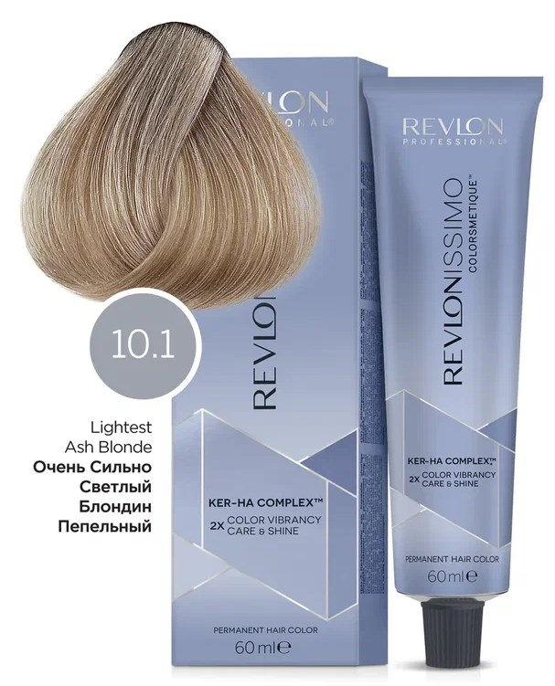 Краска для волос Revlon Professional Coloring Hair Revlonissimo Colorsmetique Care & Shine, Краситель с гиалуроновой кислотой перманентный. Перманентный Краситель с Гиалуроновой кислотой, Гарантия Результата Окрашивания + Уход за Волосами, 10.1