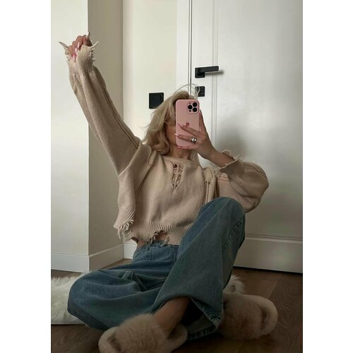 фото Свитер feelz, размер xs-s, , бежевый