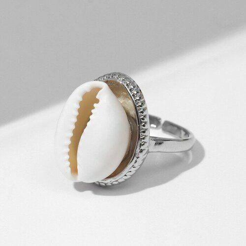 Кольцо Queen Fair, искусственный камень, бежевый, белый diamonele кольцо морская богиня