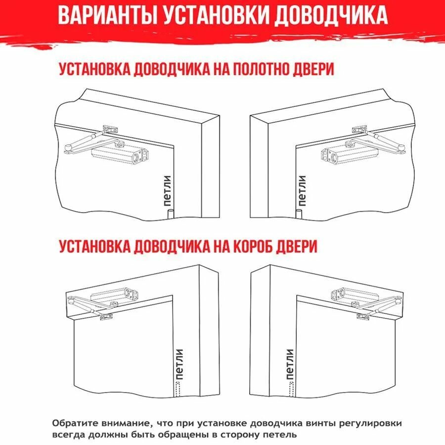 Доводчик дверной НОРА-М - фото №16