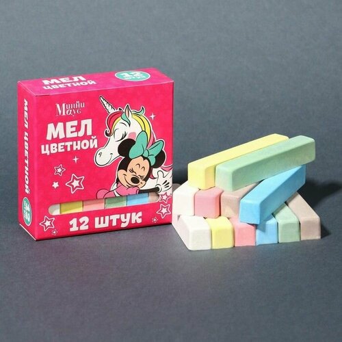 Набор мелков школьных 12 штук Минни Маус Единорог 426₽
