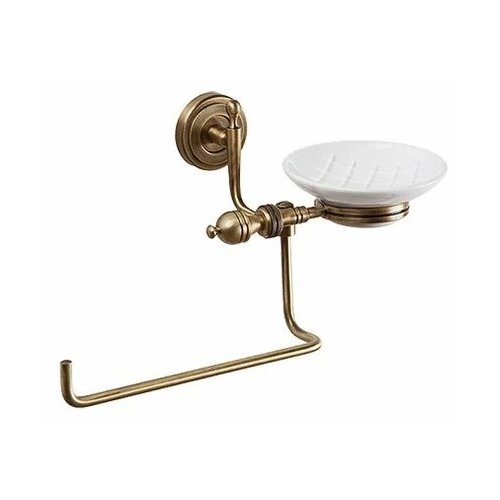 Полотенцедержатель с мыльницей Caprigo Royal 6718 C/BR