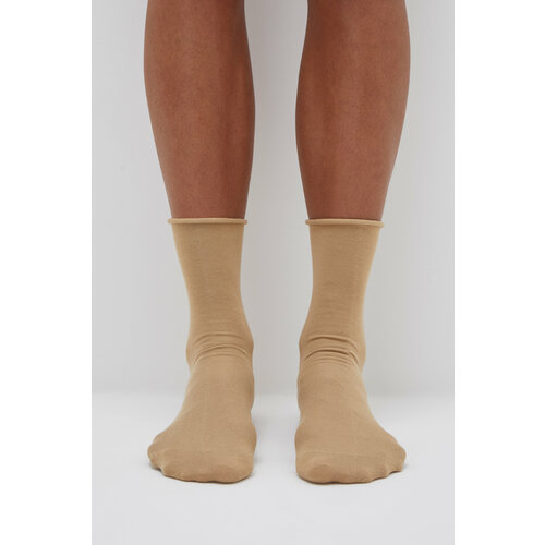 фото Носки belle you, размер 23, бежевый