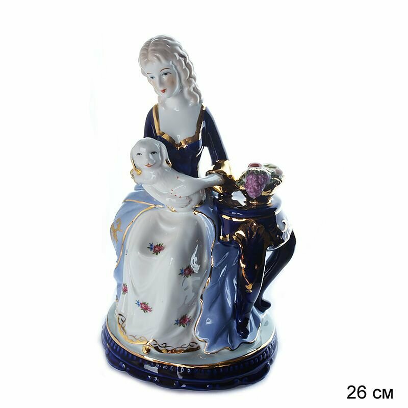 Статуэтка Дама с собачкой 26 см (арт.170610)