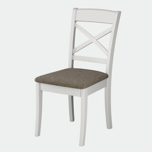 Изображение товара Стул деревянный бетти, массив гевеи, эмаль белая, коричнево-бежевый, Alejandro 4