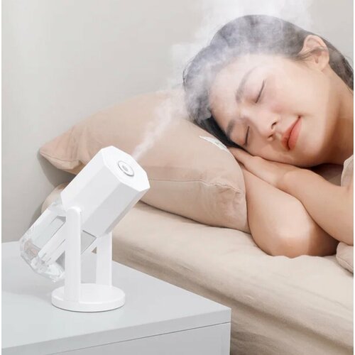 Увлажнитель воздуха вращающийся USB на 240 мл настольный мини увлажнитель с красочной подсветкой белый 55900₽