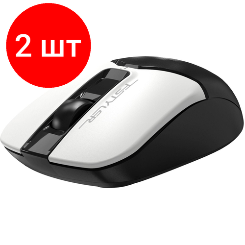 Комплект 2 штук Мышь компьютерная A4Tech Fstyler FB12S чернбелый 1200dpiWLS BTRadio2but 129900₽