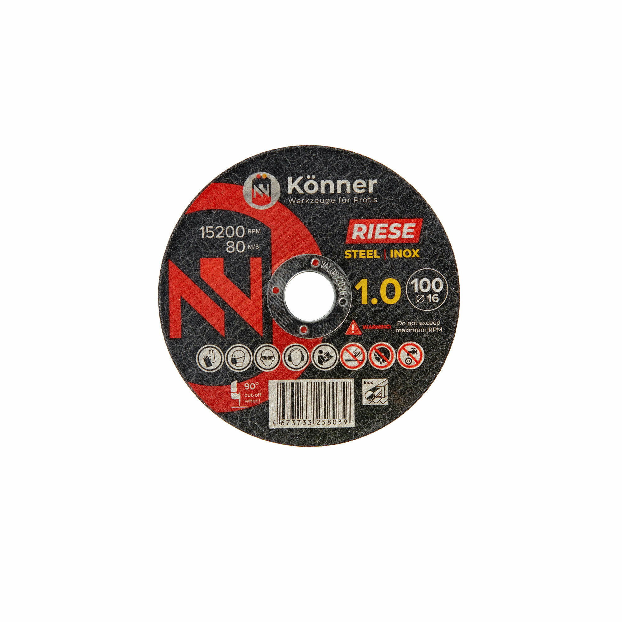Диски Отрезные Абразивные Отрезные диски KONNER RIESE 100x1.0x16 (5 шт)
