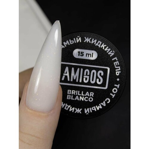 Гели для моделирования ногтей AMIGOS белый бриллиант