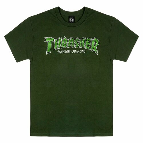 Футболка THRASHER, размер M, зеленый