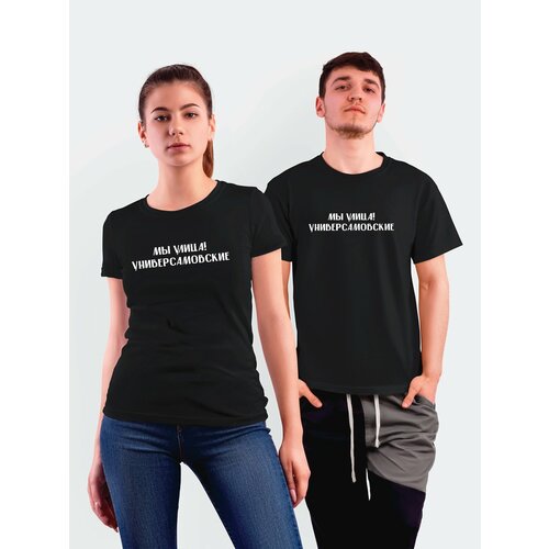 фото Футболка just4you, размер 3xl, черный, белый