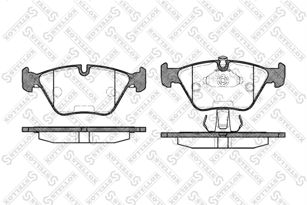 Колодки тормозные дисковые перед Stellox 281 025B-SX