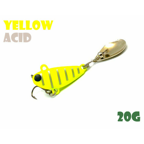 Блесна Тейл-Спиннер Uf-Studio Buzzet Bullet 20g #Yellow Acid