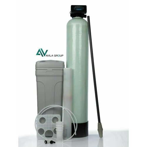 Система очистки воды из скважины Water-Pro AV 1054 RunXin F65P3 проточный фильтр под загрузку 1300 л/ч, система умягчения и очистки воды от железа в сборе