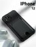 Чехол силиконовый с карманом карт на Apple iPhone 12, черный