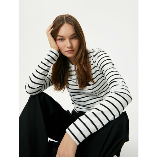 фото Лонгслив koton, размер m, бежевый