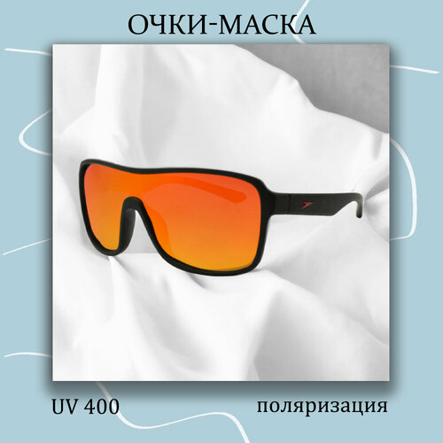фото Солнцезащитные очки ted browne маска с поляризацией, оранжевый, черный