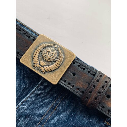 фото Ремень , размер 135, золотой носикожу