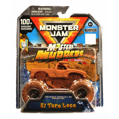 Машинка Monster Jam 1:64 Mystery Mudders Эль Торо Локо 6065345 машинки monster jam траки меняющие цвет 1 64 2шт 6060877